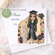 Load image into Gallery viewer, Dolly Graduation Girl Card 2026