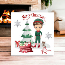 Load image into Gallery viewer, Boy Elf Christmas Card