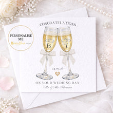Load image into Gallery viewer, Wedding Card - Champagne Glasses