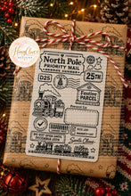 Load image into Gallery viewer, Express Train Christmas North Pole postage labels
