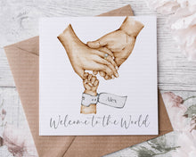 Load image into Gallery viewer, New Baby Card - Holding Hands
