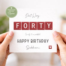 Load image into Gallery viewer, Milestone Scrabble Effect Birthday Card