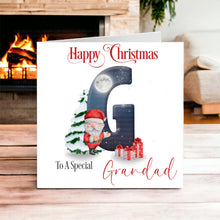 Load image into Gallery viewer, Santa Claus Initial Christmas Card