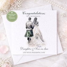 Load image into Gallery viewer, Scottish Wedding Card - Kilt Couple