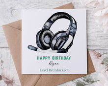 Load image into Gallery viewer, Gamer Design Birthday Card - Design D