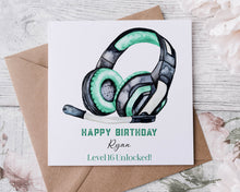 Load image into Gallery viewer, Gamer Design Birthday Card - Design D