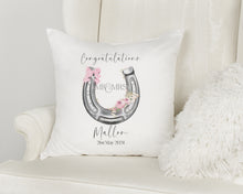 Load image into Gallery viewer, Horseshoe Wedding Cushion- 2 Colours