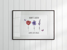 Load image into Gallery viewer, Mum's Garden Birth Flowers A4 Print - UNFRAMED