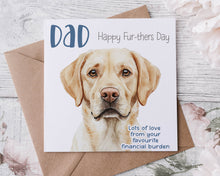 Load image into Gallery viewer, Doggy Fathers Day/Birthday  Card - Financial Burden