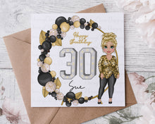 Load image into Gallery viewer, 30/40/50/60th Dolly Birthday Card