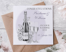 Load image into Gallery viewer, Champagne Wedding Card  - Traditional