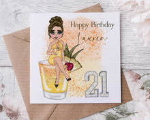 Load image into Gallery viewer, Birthday Mai-Tai Girl Greeting Card