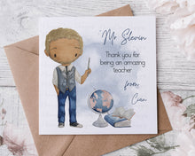 Load image into Gallery viewer, Teacher Character Card - Male