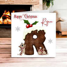 Load image into Gallery viewer, Mice Initial Christmas Card