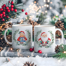 Load image into Gallery viewer, Santa & Mrs Claus White  Mugs
