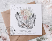 Load image into Gallery viewer, Thank you Bridesmaid Card - Sketch Shoes