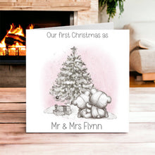 Load image into Gallery viewer, Cute First Christmas Teddy Card