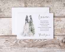 Load image into Gallery viewer, Thank you Bridesmaid Card With Poem