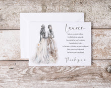 Load image into Gallery viewer, Thank you Bridesmaid Card With Poem
