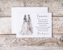 Load image into Gallery viewer, Thank you Bridesmaid Card With Poem