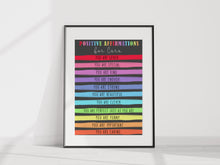 Load image into Gallery viewer, Positive Affirmations A4 Unframed Print