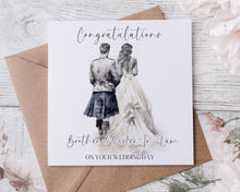 Load image into Gallery viewer, Groom in Kilt Wedding Card