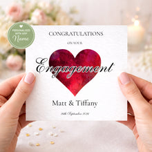 Load image into Gallery viewer, Engagement card - Red or Blue Heart