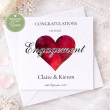 Load image into Gallery viewer, Engagement card - Red or Blue Heart