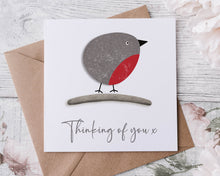 Load image into Gallery viewer, Pebble Robin Thinking of you Card