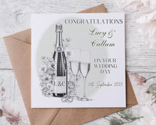 Load image into Gallery viewer, Champagne Wedding Card  - Traditional