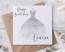 Load image into Gallery viewer, Ball Gown Dress - Birthday Card