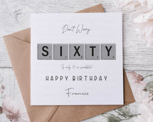 Load image into Gallery viewer, Letter Tile Significant Birthday Card