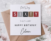 Load image into Gallery viewer, Letter Tile Significant Birthday Card - Mixed Colours