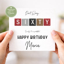 Load image into Gallery viewer, Milestone Scrabble Effect Birthday Card