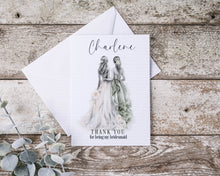 Load image into Gallery viewer, Thank you Bridesmaid Card