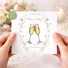 Load image into Gallery viewer, Handheld personalised Sláinte engagement card