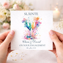Load image into Gallery viewer, Sláinte Engagement card - Coloursplash champagne