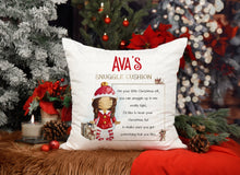 Load image into Gallery viewer, Red Girl Elf Snuggle Cushion