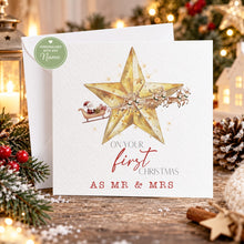Load image into Gallery viewer, Personalised first Christmas married card - Mr & Mrs