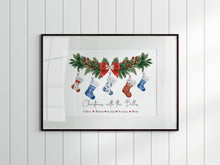 Load image into Gallery viewer, XMAS OFFER Christmas Stocking Family Print - A4 UNFRAMED
