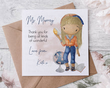 Load image into Gallery viewer, Teacher Character Card - Female