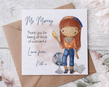 Load image into Gallery viewer, Teacher Character Card - Female