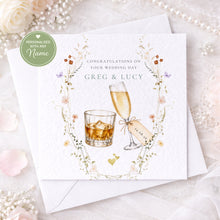 Load image into Gallery viewer, Wedding card wording and personalisation example