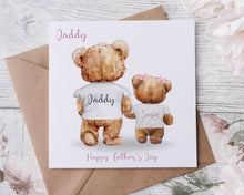 Load image into Gallery viewer, Daddy & Iittle bear Card - White