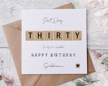 Load image into Gallery viewer, Letter Tile Significant Birthday Card