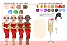 Load image into Gallery viewer, Champagne Doll Christmas Card