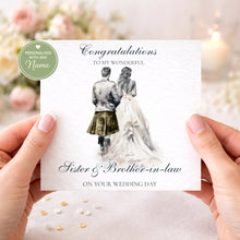 Load image into Gallery viewer, Scottish Wedding Card - Kilt Couple