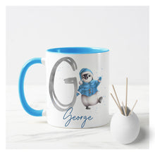 Load image into Gallery viewer, Blue Penguin Christmas Mug