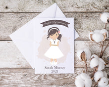Load image into Gallery viewer, Communion/Confirmation Card Girl - Brown Hair