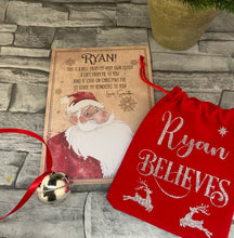Load image into Gallery viewer, Santa Believe Bell 3 colours - Christmas